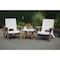 Mayne Mesa Chair x2 & Table Set - White 8705-W - alternate 5